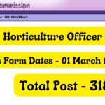 Bihar BPSC Block Horticulture Officer Recruitment 2024